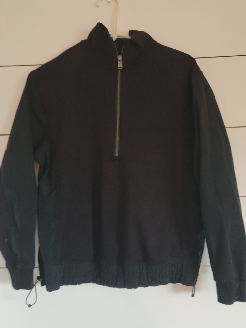 Womens Athleta XS Black Half-Zip Pullover Lightweight Jacket